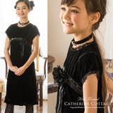 黒 | きれい系スパンコール黒ベロアワンピース 子供ドレス 子供服 | Catherine Cottage