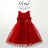 レッド | バラいっぱいラメチュールベビードレス 80 90cm | Catherine Cottage