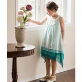 ブルーグリーン | 子供ドレス 子どもドレス グラデーションシフォンドレス | Catherine Cottage