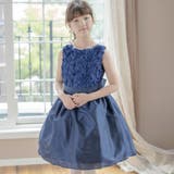 ネイビー[MNV] | ローズパーティーキッズドレス 女の子 キッズ | Catherine Cottage