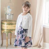 白ボレロ×パープル[C] | 入学式 花柄ワンピース＆レース襟ボレロ セットアップ | Catherine Cottage