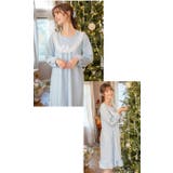 やわらか裏毛のヨークレースネグリジェ 長袖 パジャマ | Catherine Cottage | 詳細画像4 