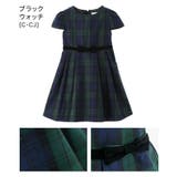 ブラックウオッチ[C] | ベロアリボンとキャップスリーブのきちんとワンピース 子供服 フォーマル | Catherine Cottage