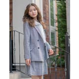 女子スーツ チェックプリーツスカート＆ダブルボタンジャケット スーツセット | Catherine Cottage | 詳細画像6 