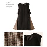 ブラウン[BRW] | 女の子 サイド切替チェックジャンパースカート[110 120 | Catherine Cottage