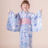 小花柄猫[5] | ワンピースにもなる浴衣キッズ浴衣 新作セール キッズ | Catherine Cottage