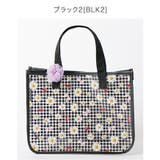 ブラック2[BLK2] | お花プリントプールバッグ お花ヘアクリップ付き ビニールバッグ | Catherine Cottage