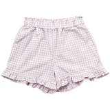ギンガム・ライラック[LIL2JJ] | フリルショートパンツ 水陸両用 キッズ 女の子 夏服 カジュアル | Catherine Cottage