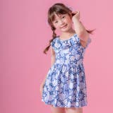 ピオニー・ネイビー[PNVYJJ] | キッズ 女の子 水着 | Catherine Cottage