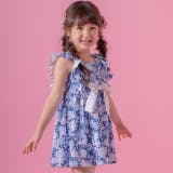 ピオニー・ネイビー[PNVYJJ] | キッズ 水着 女の子 肩フリルワンピース水着 スイムウェア インナーパンツ付き | Catherine Cottage