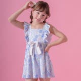 ピオニー・ホワイト[POWTJJ] | キッズ 水着 女の子 肩フリルワンピース水着 スイムウェア インナーパンツ付き | Catherine Cottage