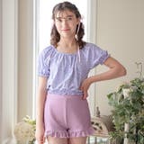 小花柄・ライラック[KLILJJ] | パフ袖トップス＆フリルパンツ水着セット パフスリーブスイムウェア セパレート上下… | Catherine Cottage