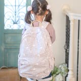 小花柄猫・ベージュ[CBEG] | 女の子 リュックサック 撥水加工 | Catherine Cottage