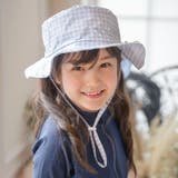 ギンガムサックス[GSAX] | 日よけ付きハット リボン UV対策 | Catherine Cottage