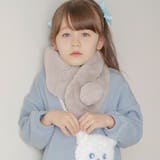 Aしっぽ・グレージュ［GRYA］ | フェイクファーティペットマフラー うさぎのしっぽ ぽんぽんマフラー | Catherine Cottage