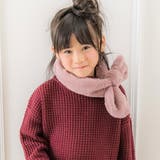 Bリボン・ライラック［LILB］ | フェイクファーティペットマフラー うさぎのしっぽ ぽんぽんマフラー | Catherine Cottage