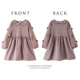 女の子ワンピース 長袖 フラワーモチーフチュールスリーブワンピース結婚式 | Catherine Cottage | 詳細画像12