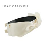 オフホワイト[OWT] | 秘密の鍵チャーム付き サテンリボンカチューシャ アクセサリー | Catherine Cottage