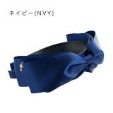 ネイビー[NVY] | 秘密の鍵チャーム付き サテンリボンカチューシャ アクセサリー | Catherine Cottage
