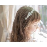 つや消しフラワービーズカチューシャ 白 おしゃれ | Catherine Cottage | 詳細画像2 