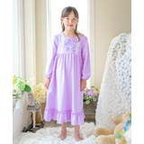 パジャマ 長袖フラワーレース＆クロスリボンネグリジェ キッズパジャマ | Catherine Cottage | 詳細画像8 