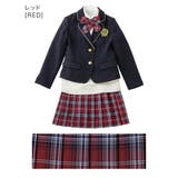 レッド[RED] | 小学校卒業式 女の子卒服 ニットベスト付きミニ丈テーラードスーツ | Catherine Cottage
