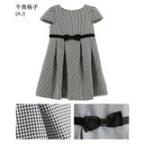 千鳥格子[AJ] | シルエットが美しいキャップスリーブのきれいめワンピース ジャンスカ 女の子 | Catherine Cottage