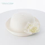 ホワイト | キッズ 白いお嬢様麦わら帽子 | Catherine Cottage