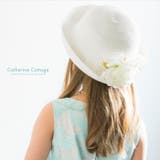 キッズ 白いお嬢様麦わら帽子 | Catherine Cottage | 詳細画像1