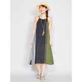 カーキ | 【チャイハネ】カラパナストライプワンピース | アミナコレクション 