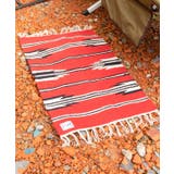 レッド | 【チャイハネ】ネイティブ柄ラグマット45×65cm | チャイハネ