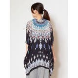 ブラックミックス | 【チャイハネ】エスニック柄スマートカーディガン | アミナコレクション