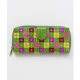 グリーン系 | 【チャイハネ】インド伝統山羊革細工 サンティニウォレット 長財布 | アミナコレクション