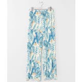 ホワイト×ブルー | 【カヒコ】プラマプリーツパンツ | アミナコレクション 