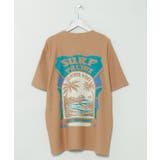 ベージュ | 【カヒコ】ビーチリーメンズＴシャツ【SURF&Palms】 | アミナコレクション 
