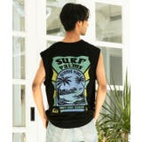 ブラック | 【カヒコ】ビーチリーメンズタンクトップ【SURF&Palms】 | アミナコレクション 