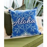 ブルー | 【カヒコ】ナニキルト相良刺繍クッションカバー | アミナコレクション 