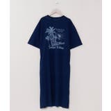 ネイビー | 【カヒコ】ケオキTシャツワンピース【SURF&Palms】 | アミナコレクション
