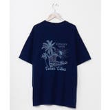 ネイビー | 【カヒコ】ケオキメンズTシャツ【SURF&Palms】 | アミナコレクション 