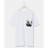 ホワイト | 【カヒコ】【UVカット加工】フーラリメンズTシャツ | チャイハネ