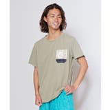 カーキ | 【カヒコ】【UVカット加工】フーラリメンズTシャツ | チャイハネ