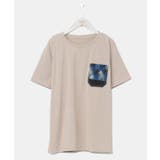 ベージュ | 【カヒコ】【UVカット加工】フーラリメンズTシャツ | チャイハネ