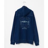 ネイビー | 【カヒコ】ショアメンズジップアップパーカー【SURF&Palms】 | アミナコレクション