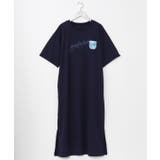 ネイビー | 【カヒコ】エケアホUVカットTシャツワンピース | アミナコレクション