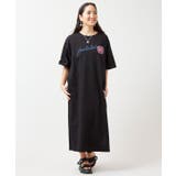 ブラック | 【カヒコ】エケアホUVカットTシャツワンピース | アミナコレクション