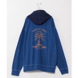 ネイビー | 【カヒコ】カホアメンズジップパーカー【SURF&Palms】 | アミナコレクション 