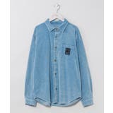 ブルー | 【カヒコ】ハハナコーデュロイメンズシャツ【SURF&Palms】 | アミナコレクション