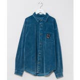 ネイビー | 【カヒコ】ハハナコーデュロイメンズシャツ【SURF&Palms】 | アミナコレクション