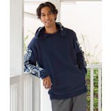 ネイビー系 | 【カヒコ】トムメンズニットフードトップス【SURF&Palms】 | アミナコレクション