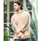 ベージュ | 【カヒコ】ホルアメンズニットフードトップス【SURF&Palms】 | アミナコレクション